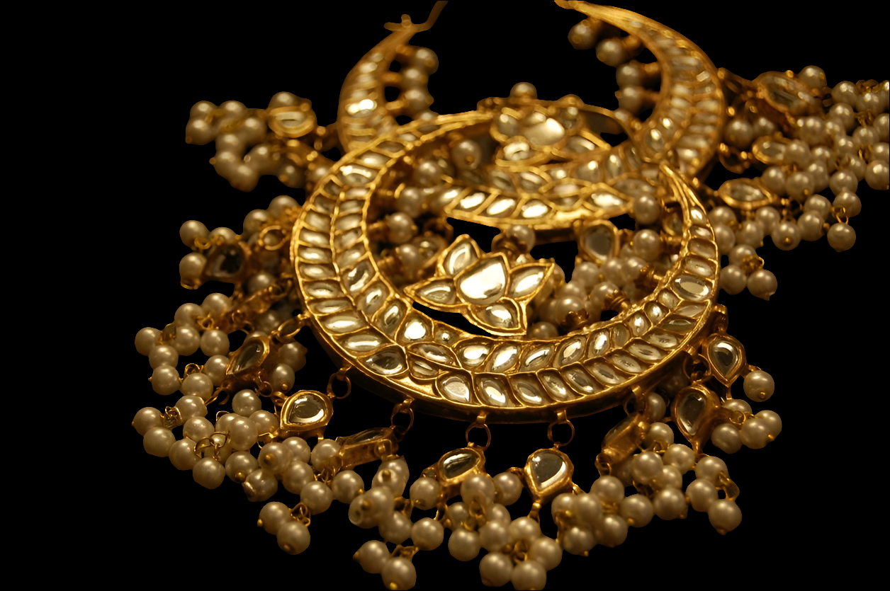 LARGE BALAS IN KUNDAN & PEARLS