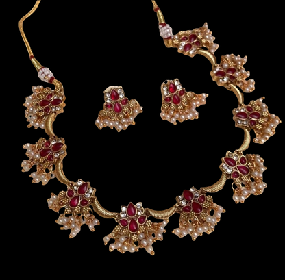 ELEGANT SOUTH INDIAN NECKLACE SET