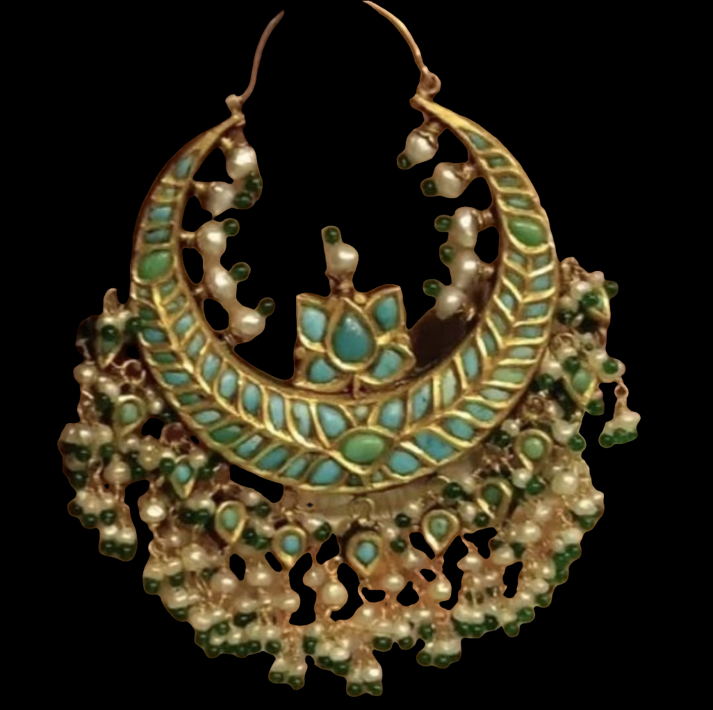 LARGE BALAS IN FEROZA & PEARLS