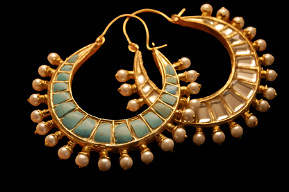 DOUBLE SIDED KUNDAN & FEROZA BALAS