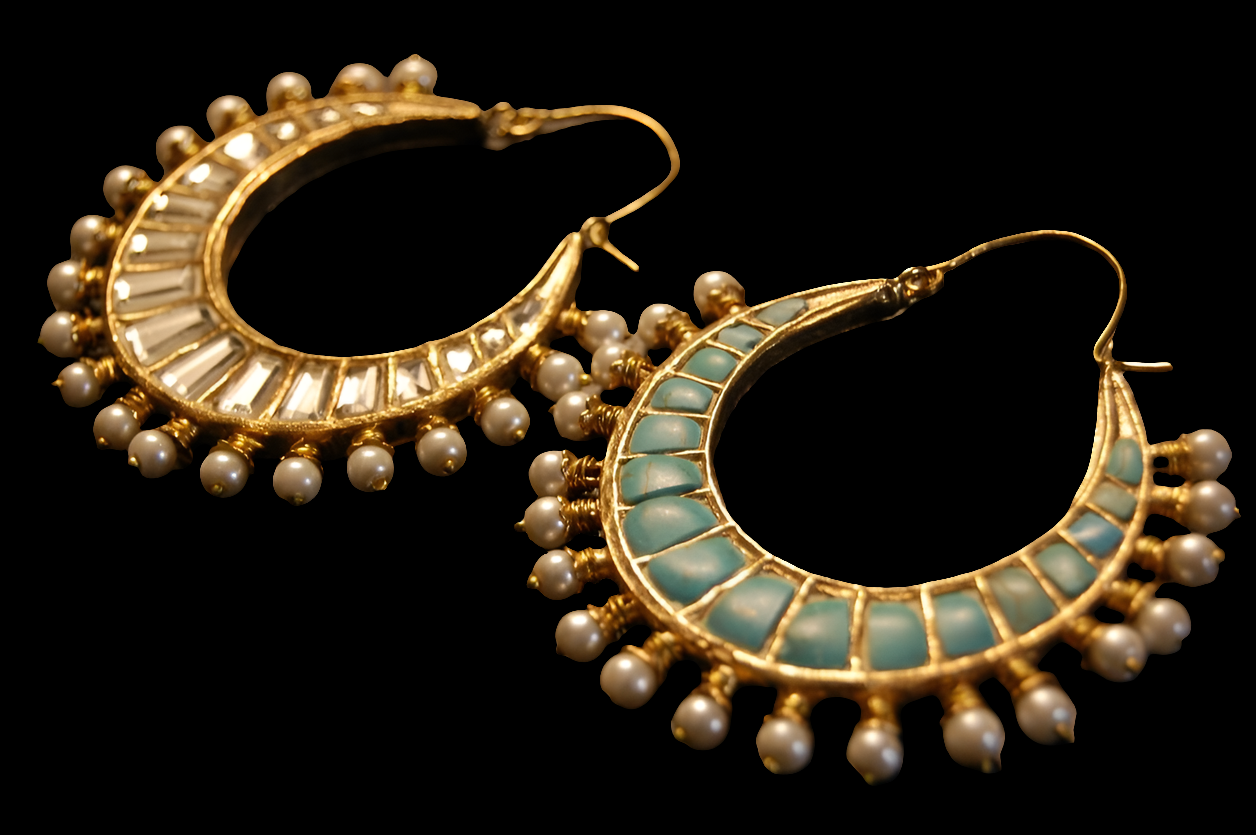DOUBLE SIDED KUNDAN & FEROZA BALAS