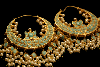 LARGE BALAS IN FEROZA & PEARLS