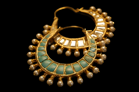 DOUBLE SIDED KUNDAN & FEROZA BALAS