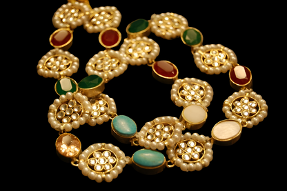 MULTIJEWELLED KUNDAN MALA