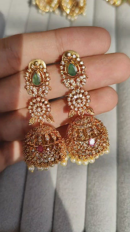 INDIAN ZIRCON JHUMKAS