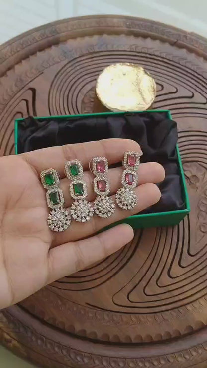 GREEN ZIRCON EARRINGS