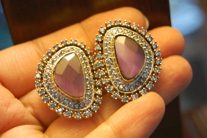PURPLISH LILAC ZIRCON EARRINGS