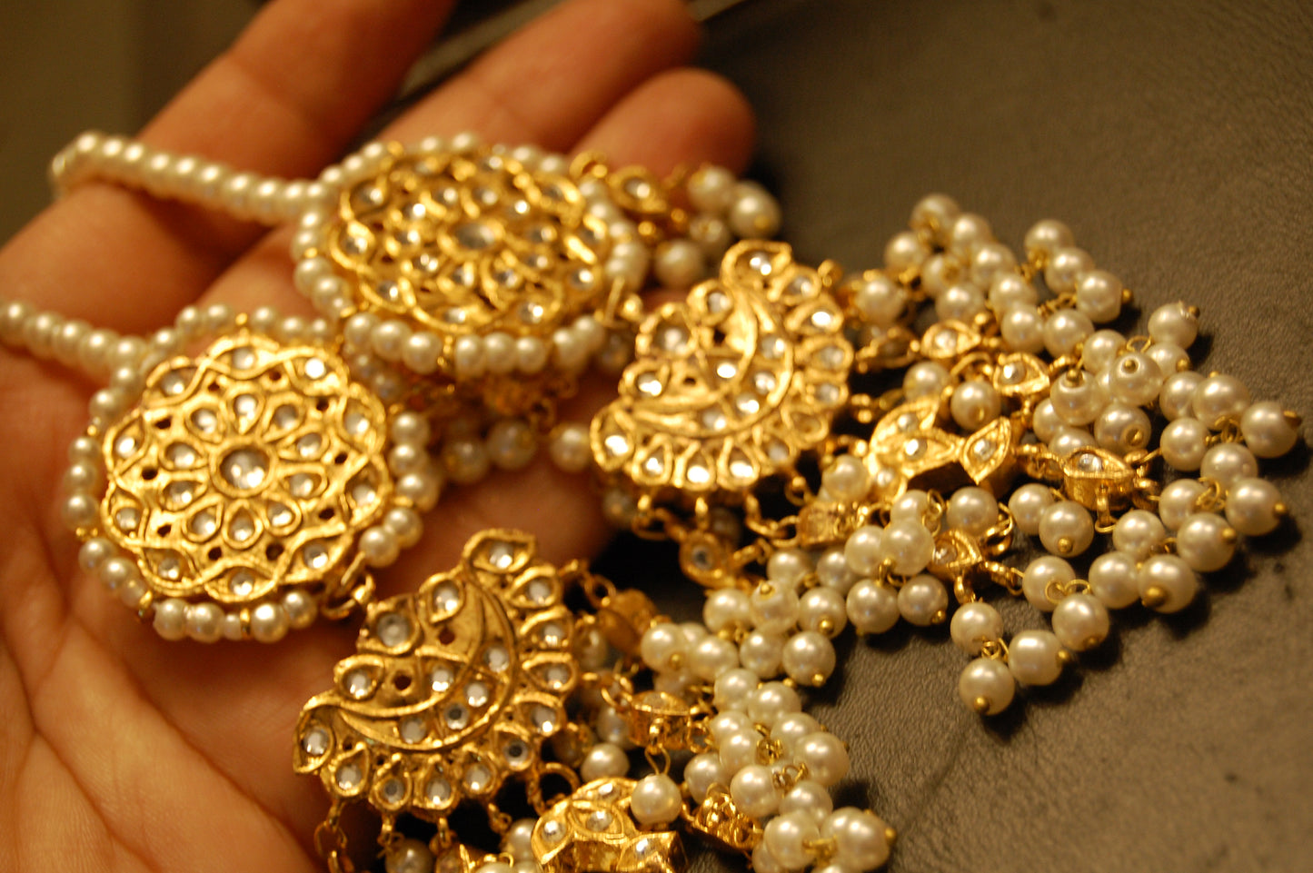 KUNDAN & PEARLS MAGAR EARRINGS