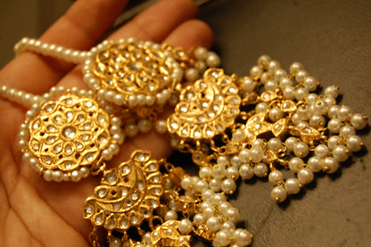 KUNDAN & PEARLS MAGAR EARRINGS