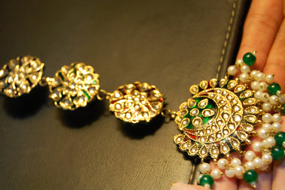 KUNDAN & MEENA BUTTON PATTI