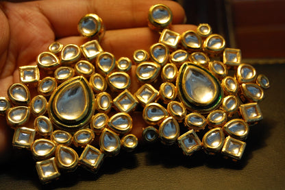 INDIAN POLKI KUNDAN EARRINGS