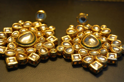 INDIAN POLKI KUNDAN EARRINGS