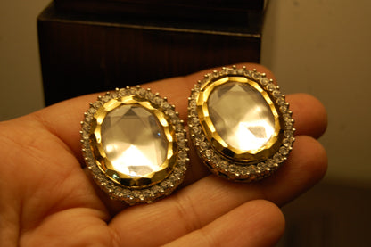 KUNDAN EARRINGS WITH ZIRCONS