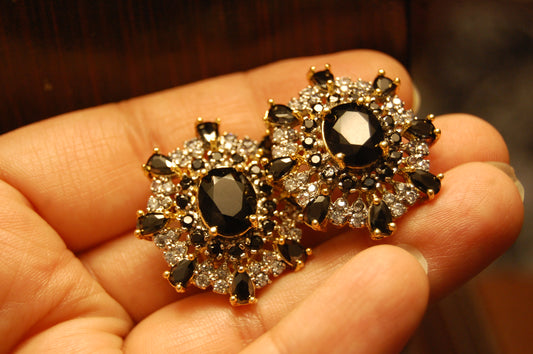 BLACK ZIRCON EARRINGS