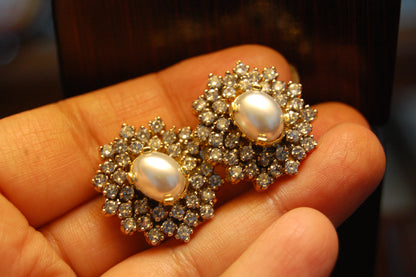 PEARL ZIRCON EARRINGS