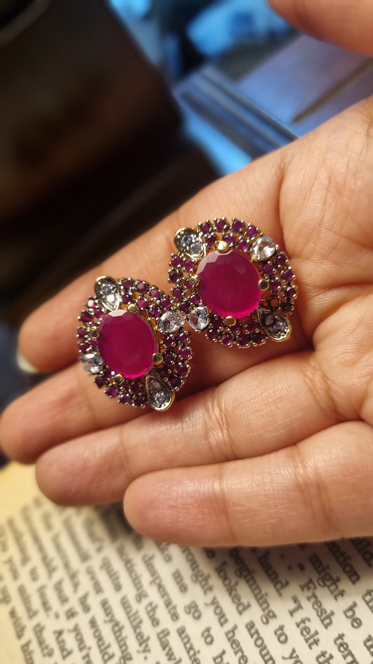 ZIRCON RED EARRINGS