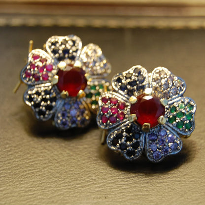 MULTI FLORAL EARRINGS