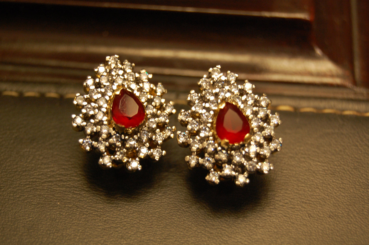 RED ZIRCON EARRINGS