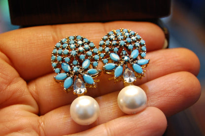 FEROZY & PEARL EARRINGS