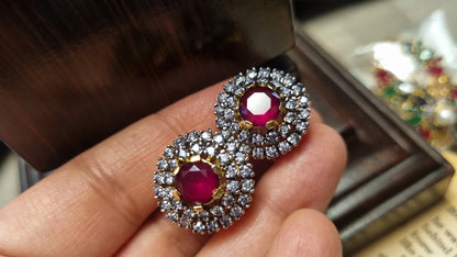 RED ZIRCON EARRINGS