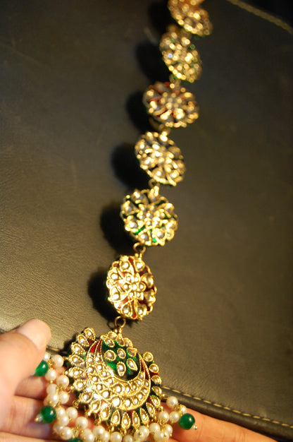 KUNDAN & MEENA BUTTON PATTI