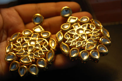 INDIAN POLKI KUNDAN EARRINGS