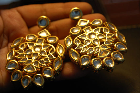 INDIAN POLKI KUNDAN EARRINGS