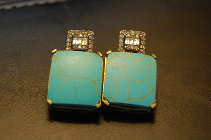 FEROZA & ZIRCON EARRINGS