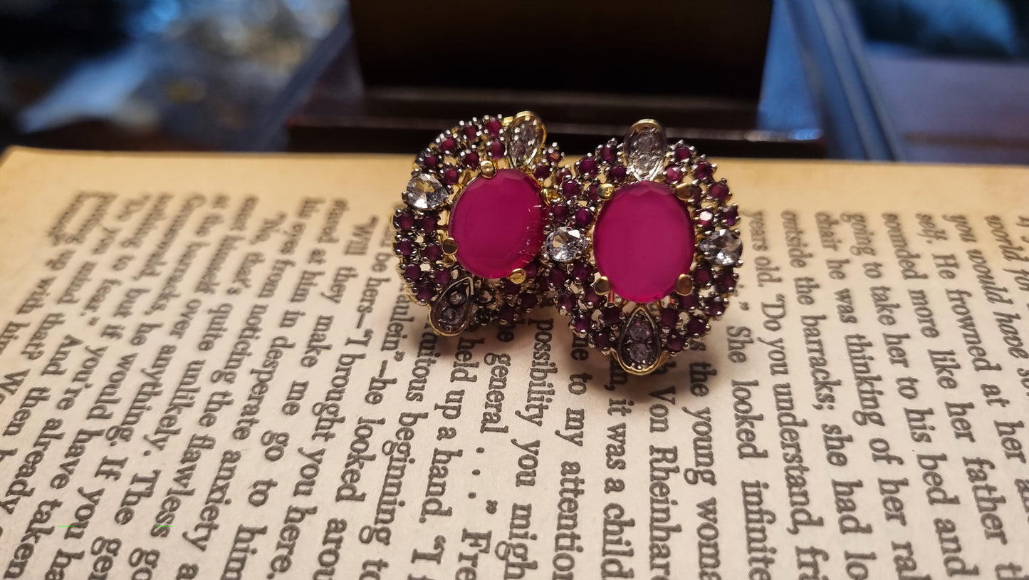 ZIRCON RED EARRINGS