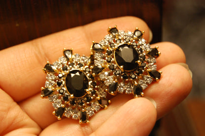BLACK ZIRCON EARRINGS