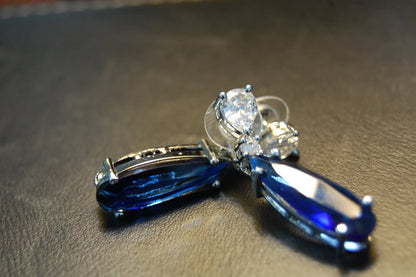 BLUE & ZIRCON EARRINGS
