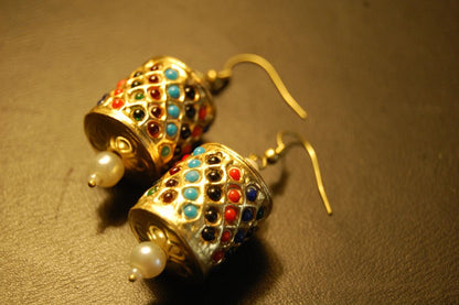 GORGEOUS DHOLKI EARRINGS IN NAURATAN