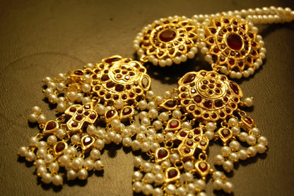 RED & PEARLS EARRINGS