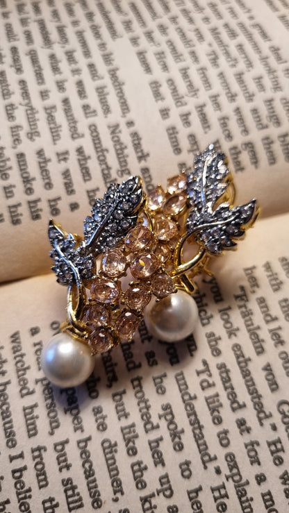 CHAMPAGNE & ZIRCON EARRINGS