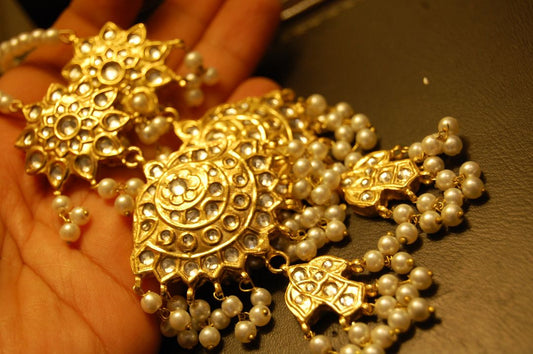 KUNDAN & PEARLS MAGAR EARRINGS