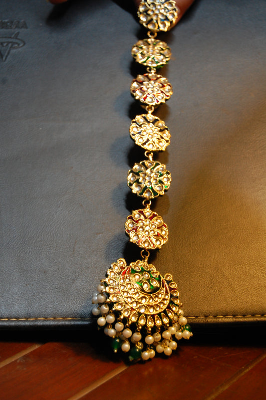 KUNDAN & MEENA BUTTON PATTI