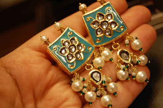 FEROZY MEENA & KUNDAN EARRINGS