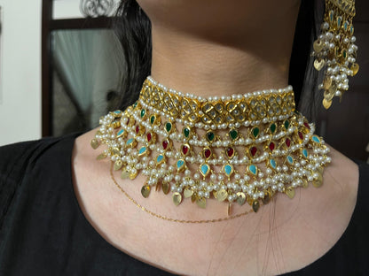 MULTI STONE CHOKER SET