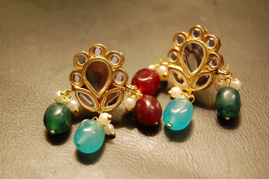 MULTI KUNDAN EARRINGS
