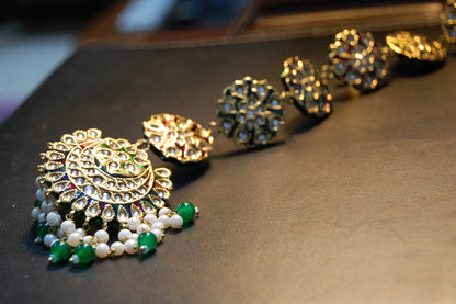 KUNDAN & MEENA BUTTON PATTI