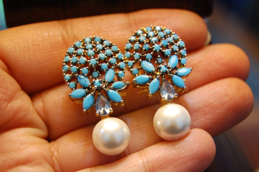 FEROZY & PEARL EARRINGS