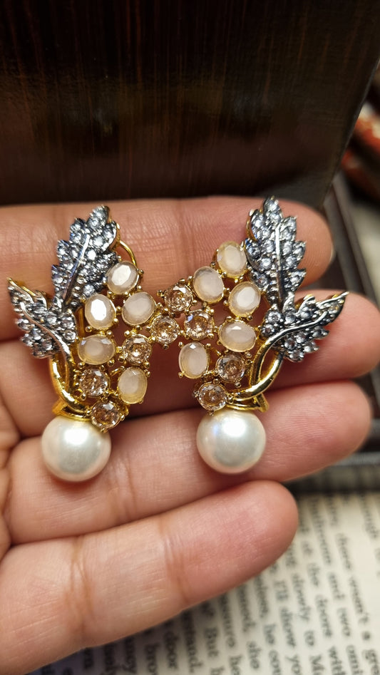 PINK & ZIRCON EARRINGS