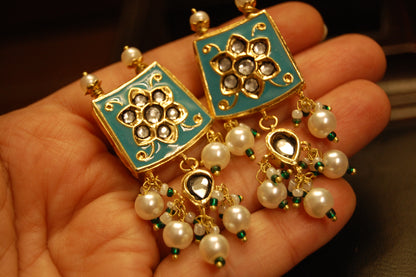FEROZY MEENA & KUNDAN EARRINGS