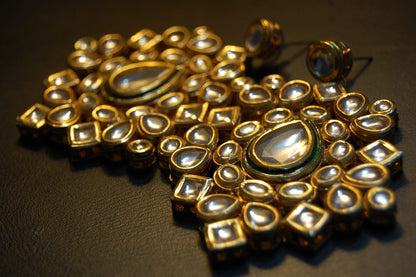 INDIAN POLKI KUNDAN EARRINGS