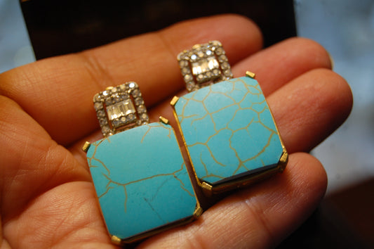 FEROZA & ZIRCON EARRINGS