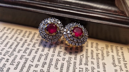 RED ZIRCON EARRINGS