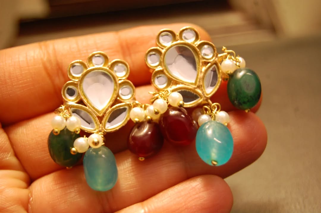 MULTI KUNDAN EARRINGS
