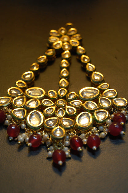 GORGEOUS RED & KUNDAN JHOOMAR
