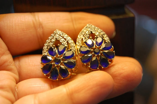 BLUE & ZIRCON EARRINGS