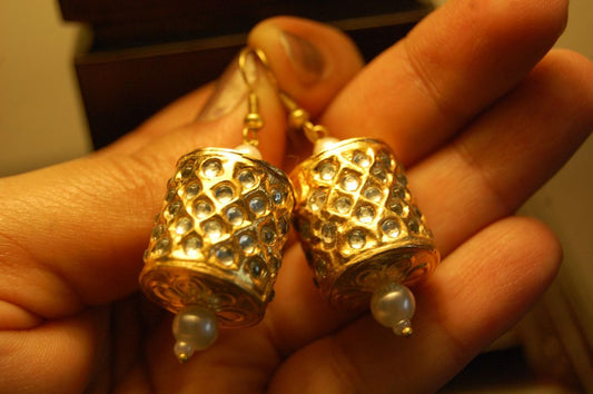 GORGEOUS DHOLKI EARRINGS IN KUNDAN